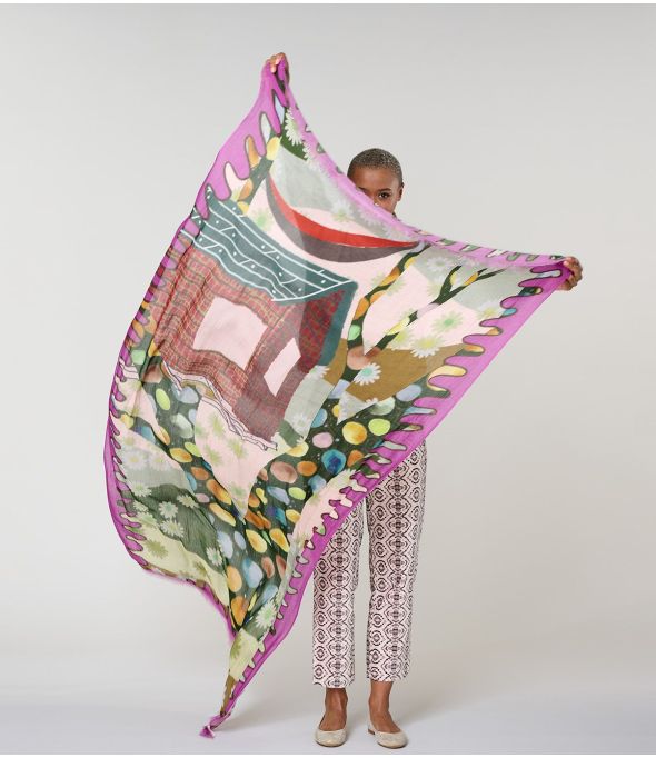 GIANA Foulard en Modal, Laine - - Storiatipic
