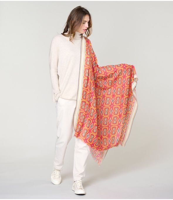 KHAN Sciarpa in lana, cotone - - Storiatipic