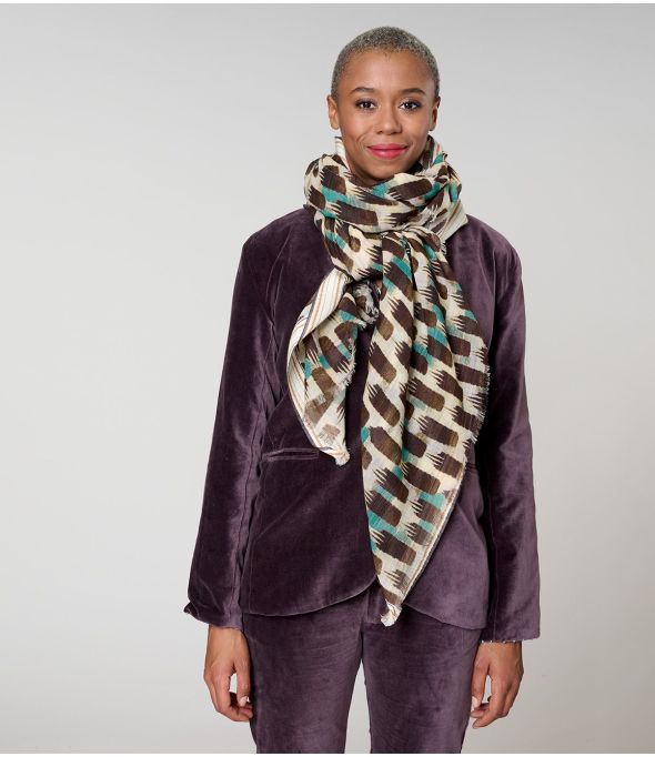 KUMI Foulard en Laine, Coton - - Storiatipic