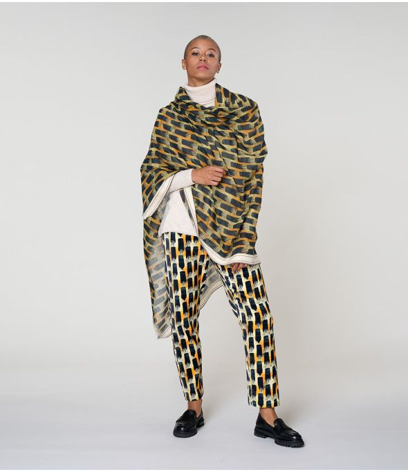 KUMI Foulard en Laine, Coton - - Storiatipic