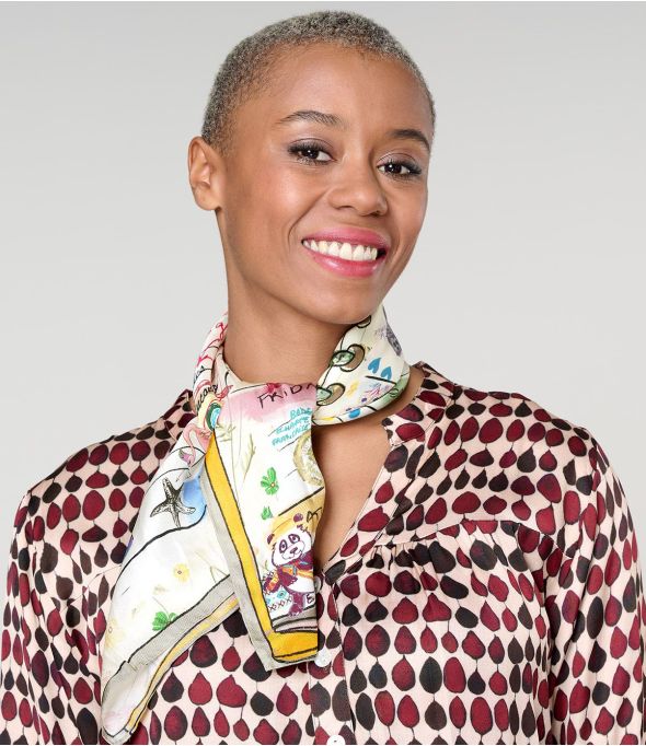 YUKO Foulard en Soie - - Storiatipic