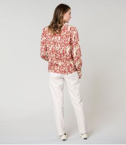 SARA PASTEL BRIQUE BLOUSE en Viscose - - Storiatipic SARA PASTEL BRIQUE BLOUSE en Viscose - - Storiatipic
