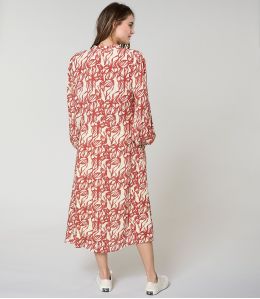 GULIA PASTEL BRIQUE ROBE en Viscose - - Storiatipic GULIA PASTEL BRIQUE ROBE en Viscose - - Storiatipic