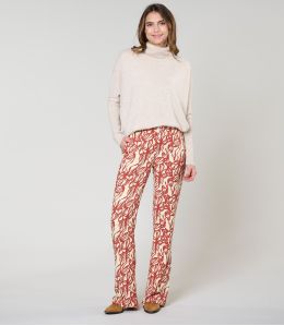SASHA PASTEL BRIQUE PANTALON en Viscose - - Storiatipic SASHA PASTEL BRIQUE PANTALON en Viscose - - Storiatipic