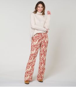 SASHA PASTEL BRIQUE PANTALON en Viscose - - Storiatipic SASHA PASTEL BRIQUE PANTALON en Viscose - - Storiatipic