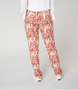 LENY PASTEL BRICK VISCOSE PANTS - - Storiatipic LENY PASTEL BRICK VISCOSE PANTS - - Storiatipic