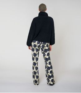 SASHA HIBIS ZWARTE Viscose broek - - Storiatipic SASHA HIBIS ZWARTE Viscose broek - - Storiatipic
