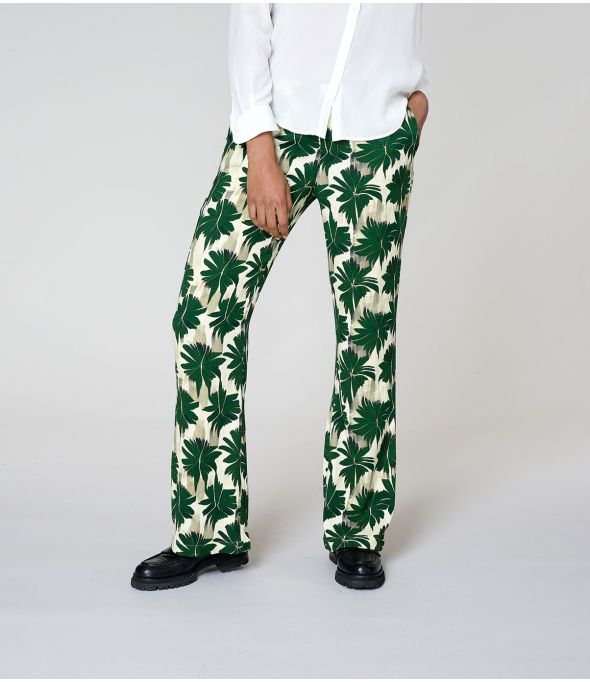 SASHA HIBIS GROEN Viscose broek - - Storiatipic