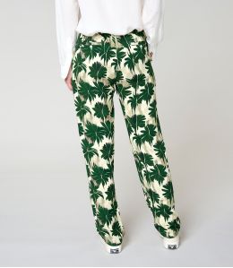 LENY HIBIS VERT PANTALON en Viscose - - Storiatipic LENY HIBIS VERT PANTALON en Viscose - - Storiatipic