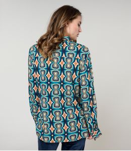FRAN KHAN BLEU CHEMISE en Viscose - - Storiatipic FRAN KHAN BLEU CHEMISE en Viscose - - Storiatipic