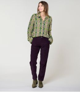 FRAN KHAN CAMICIA VERDE in viscosa - - Storiatipic FRAN KHAN CAMICIA VERDE in viscosa - - Storiatipic