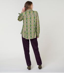 FRAN KHAN CAMICIA VERDE in viscosa - - Storiatipic FRAN KHAN CAMICIA VERDE in viscosa - - Storiatipic