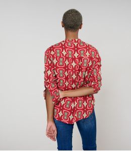 MILA KHAN RODE BLOUSE van viscose - - Storiatipic MILA KHAN RODE BLOUSE van viscose - - Storiatipic
