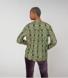 MILA KHAN GROENE Viscose blouse - - Storiatipic MILA KHAN GROENE Viscose blouse - - Storiatipic