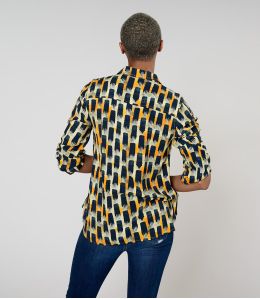 FRAN KUMI MARINE CHEMISE en Viscose - - Storiatipic FRAN KUMI MARINE CHEMISE en Viscose - - Storiatipic