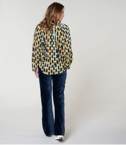IRIS KUMI MARINE BLOUSE en Viscose - - Storiatipic IRIS KUMI MARINE BLOUSE en Viscose - - Storiatipic