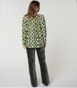 IRIS KUMI VERT BLOUSE en Viscose - - Storiatipic IRIS KUMI VERT BLOUSE en Viscose - - Storiatipic