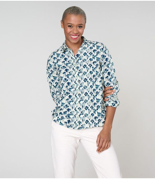 FRAN VERO BLUE Camicia in viscosa - - Storiatipic