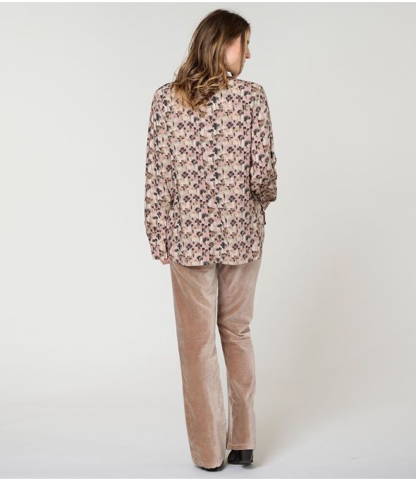 FRAN VERO NUDE Viscose Overhemd - - Storiatipic