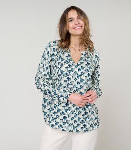 BLUSA IRIS VERO BLU in Viscosa - - Storiatipic BLUSA IRIS VERO BLU in Viscosa - - Storiatipic