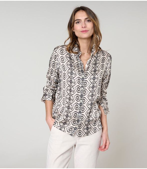 MARY BELEM BEIGE CHEMISE en Modal - - Storiatipic
