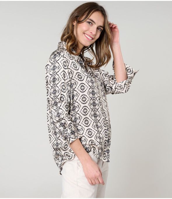 MARY BELEM BEIGE CHEMISE en Modal - - Storiatipic