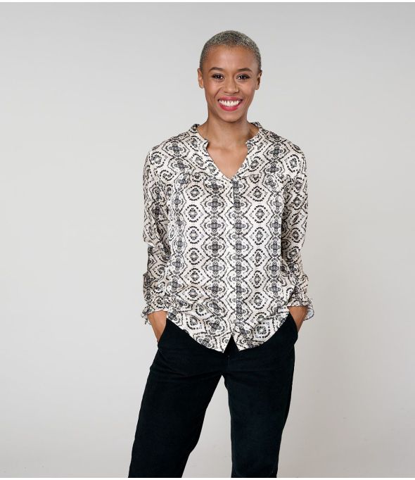NAEL BELEM BLUSA BEIGE in Modal - - Storiatipic