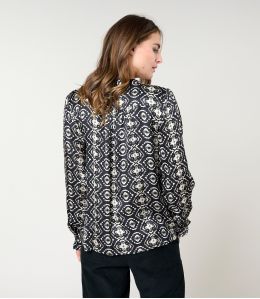 NAEL BELEM NOIR BLOUSE en Modal - - Storiatipic NAEL BELEM NOIR BLOUSE en Modal - - Storiatipic