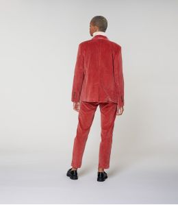 LOU VELOURS UNI BRIQUE VESTE en Viscose - - Storiatipic LOU VELOURS UNI BRIQUE VESTE en Viscose - - Storiatipic