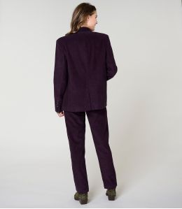 CHAQUETA LOU DE VISCOSA CIRUELA DE TERCIOPELO LISO - - Storiatipic CHAQUETA LOU DE VISCOSA CIRUELA DE TERCIOPELO LISO - - Storiatipic