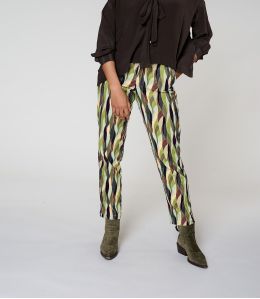LENY FLAMA VERT PANTALON en Viscose - - Storiatipic LENY FLAMA VERT PANTALON en Viscose - - Storiatipic