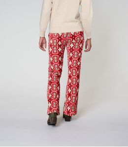 SASHA KHAN PANTALONE ROSSO IN COTONE - - Storiatipic SASHA KHAN PANTALONE ROSSO IN COTONE - - Storiatipic