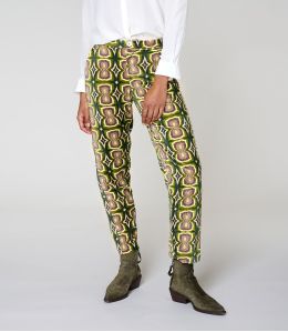 LENY KHAN VERT PANTALON en Coton - - Storiatipic LENY KHAN VERT PANTALON en Coton - - Storiatipic