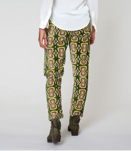 LENY KHAN VERT PANTALON en Coton - - Storiatipic LENY KHAN VERT PANTALON en Coton - - Storiatipic