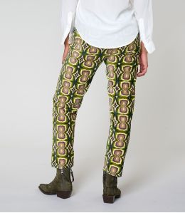 LENY KHAN VERT PANTALON en Coton - - Storiatipic LENY KHAN VERT PANTALON en Coton - - Storiatipic