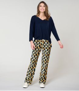 SASHA KUMI MARINE PANTALON en Coton - - Storiatipic SASHA KUMI MARINE PANTALON en Coton - - Storiatipic