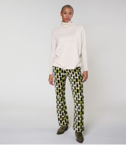 SASHA KUMI VERT PANTALON en Coton - - Storiatipic SASHA KUMI VERT PANTALON en Coton - - Storiatipic