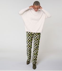 SASHA KUMI VERT PANTALON en Coton - - Storiatipic SASHA KUMI VERT PANTALON en Coton - - Storiatipic