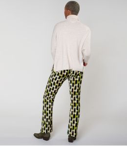 SASHA KUMI VERT PANTALON en Coton - - Storiatipic SASHA KUMI VERT PANTALON en Coton - - Storiatipic