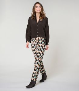 Pantalón de algodón LENY KUMI PLUM - - Storiatipic Pantalón de algodón LENY KUMI PLUM - - Storiatipic