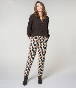 LENY KUMI PLUM KATOENEN BROEK - - Storiatipic LENY KUMI PLUM KATOENEN BROEK - - Storiatipic
