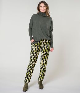 LENY KUMI VERT PANTALON en Coton - - Storiatipic LENY KUMI VERT PANTALON en Coton - - Storiatipic