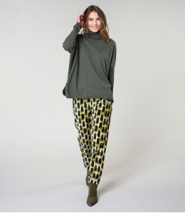 LENY KUMI VERT PANTALON en Coton - - Storiatipic LENY KUMI VERT PANTALON en Coton - - Storiatipic