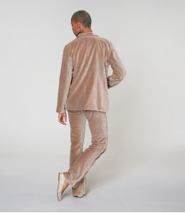 SASHA UNIFARBENE HOSE AUS NUDEFARBENER BAUMWOLLE AUS SAMT - - Storiatipic SASHA UNIFARBENE HOSE AUS NUDEFARBENER BAUMWOLLE AUS SAMT - - Storiatipic