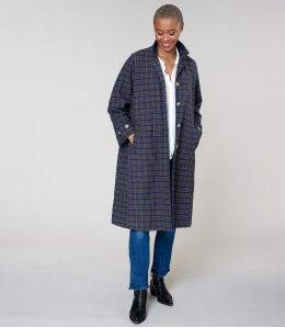 GUSTAVE CAPPOTTO IN COTONE TARTAN BLU - - Storiatipic GUSTAVE CAPPOTTO IN COTONE TARTAN BLU - - Storiatipic