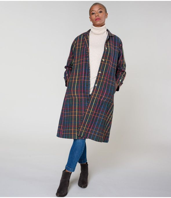 GUSTAVE TARTAN MULTI COAT in Cotone - - Storiatipic