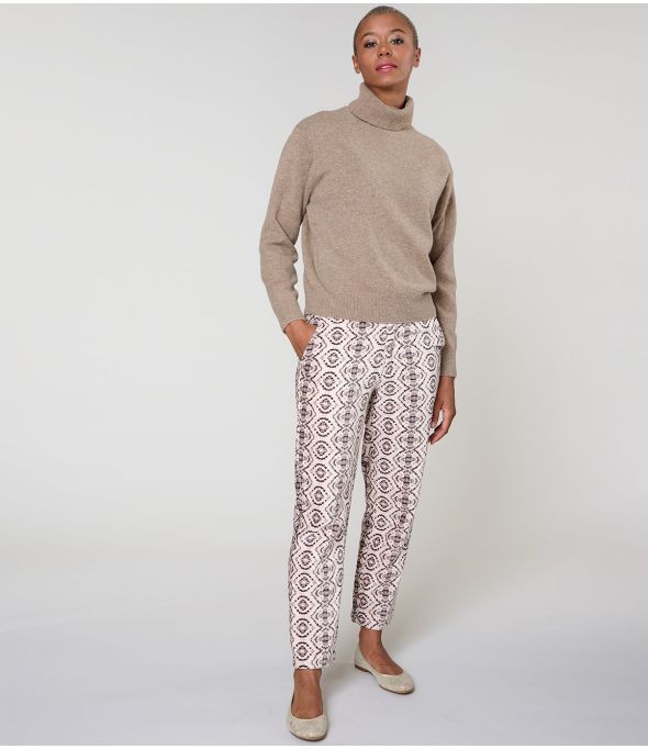 LENY BELEM PANTALONE BEIGE IN COTONE - - Storiatipic