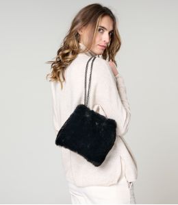 ALICE FOURRURE NOIR PETIT SAC en Polyester - - Storiatipic ALICE FOURRURE NOIR PETIT SAC en Polyester - - Storiatipic