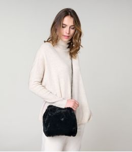 ALICE FOURRURE NOIR PETIT SAC en Polyester - - Storiatipic ALICE FOURRURE NOIR PETIT SAC en Polyester - - Storiatipic