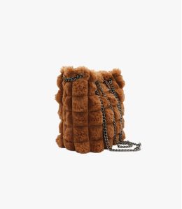 ALICE CAMEL FUR BORSA PICCOLA in Poliestere - - Storiatipic ALICE CAMEL FUR BORSA PICCOLA in Poliestere - - Storiatipic